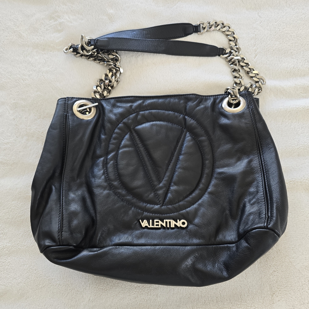 Valentino Black Leather Shoulder Bag